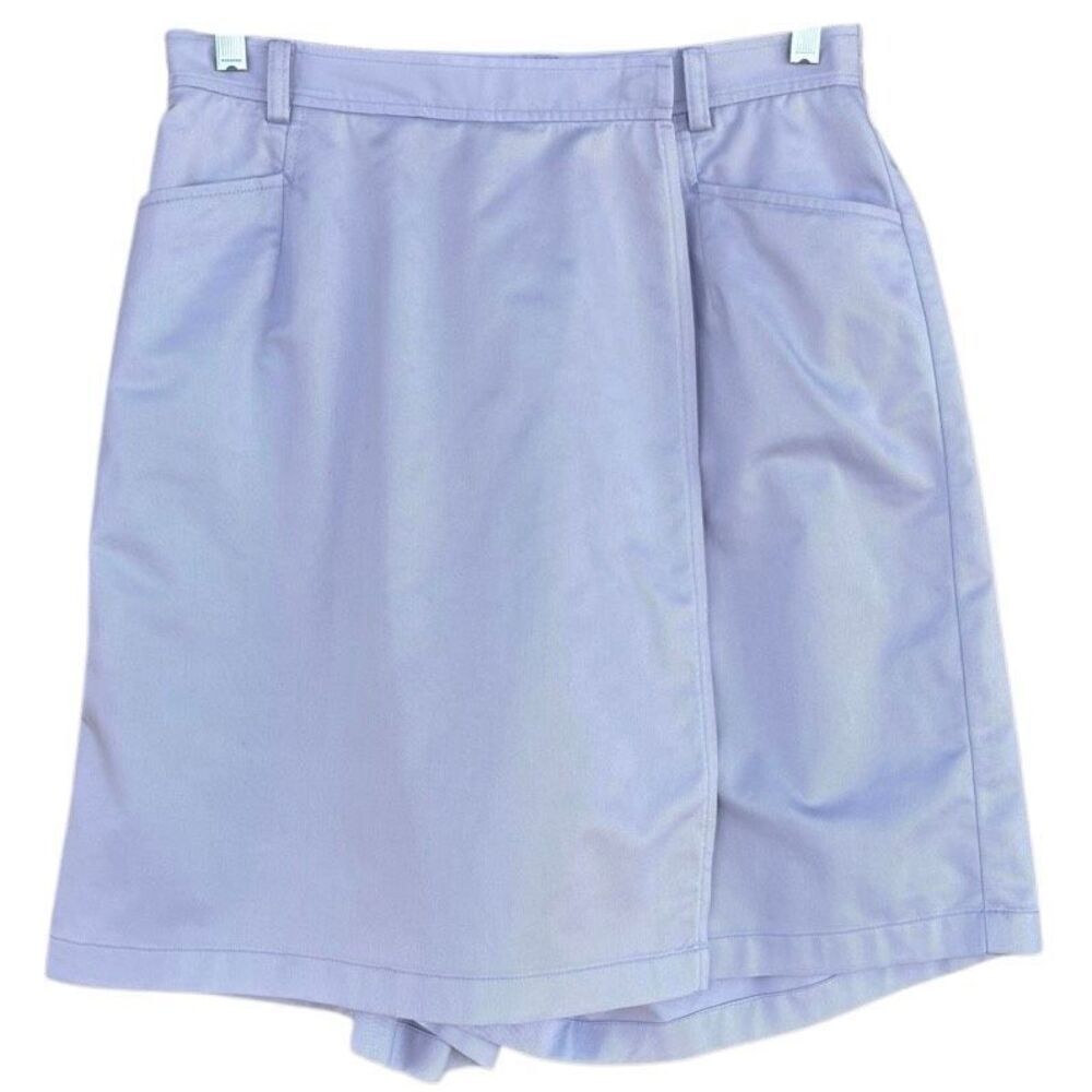 Vintage Talbots Wrinkle Resistant Blue Short High Rise Elastic Cotton Pockets